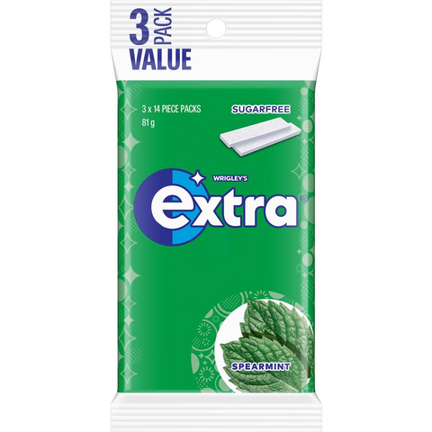 Extra Spearmint Sugar Free Chewing Gum Multipack 81g