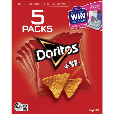 Doritos Corn Chips Cheese Supreme 5 Pack