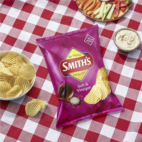 Smith's Crinkle Cut Potato Chips Salt & Vinegar 170g