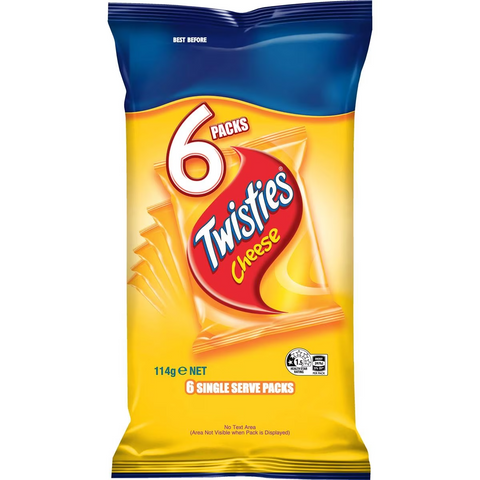 Twisties Cheese Flavoured Snacks Multipack 114g