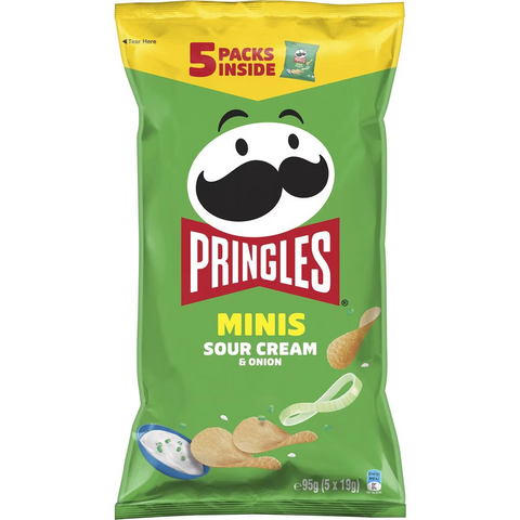 Pringles Minis Multipack Sour Cream & Onion Potato Chips 5 Pack