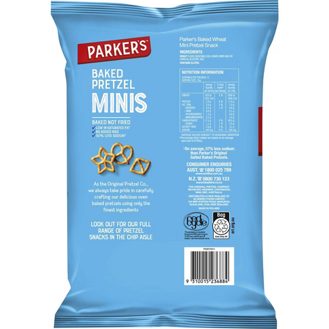 Parker's Mini Baked Pretzels Multipack 150g