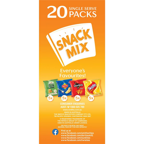 Smith's Potato Chips Snack Mix Multipack Variety 20 Pack