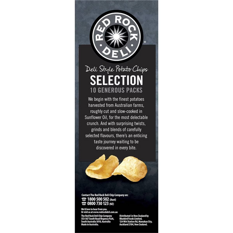 Red Rock Deli Potato Chips Multipack Variety - Deli Style 28g X10 Pack