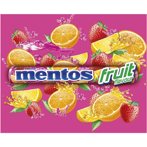 Mentos Fruit Chews 37.5g Roll