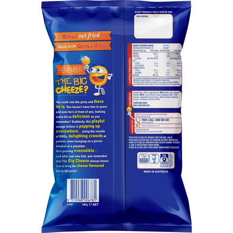 Cheezels Original Cheese Party Pack 190g