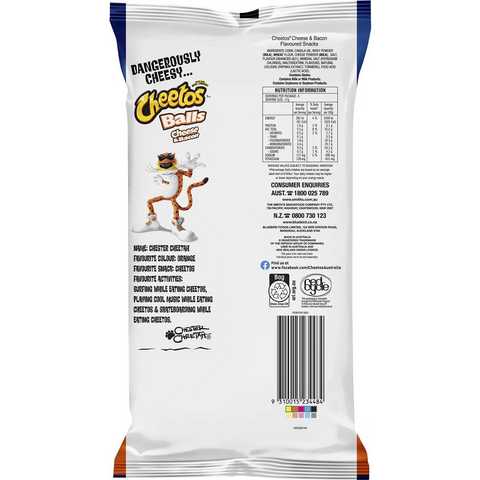 Cheetos Cheese & Bacon Balls Multipack Snacks 6 Pack