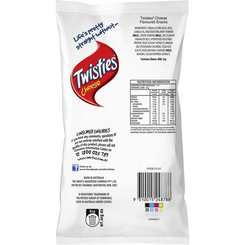 Twisties Cheese Snacks 90g