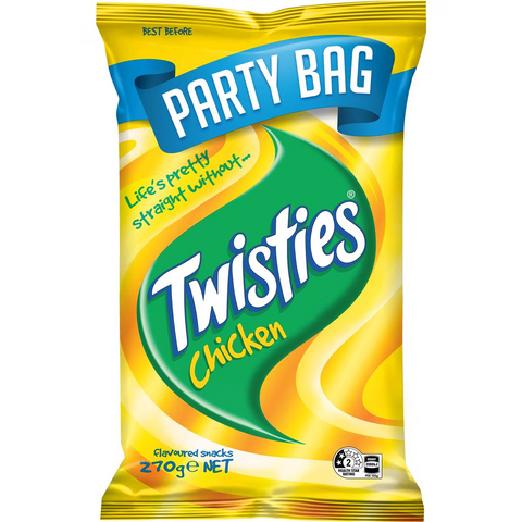 Twisties Chicken Snacks Party Size Bag 270g