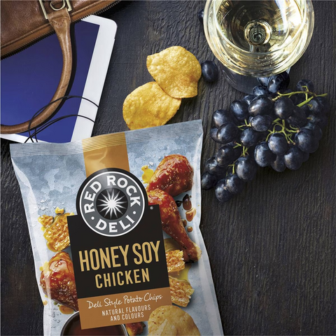 Red Rock Deli Potato Chips Honey Soy Chicken 165g