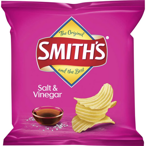 Smith's Crinkle Cut Potato Chips Multipack Salt, Vinegar 6 Pack