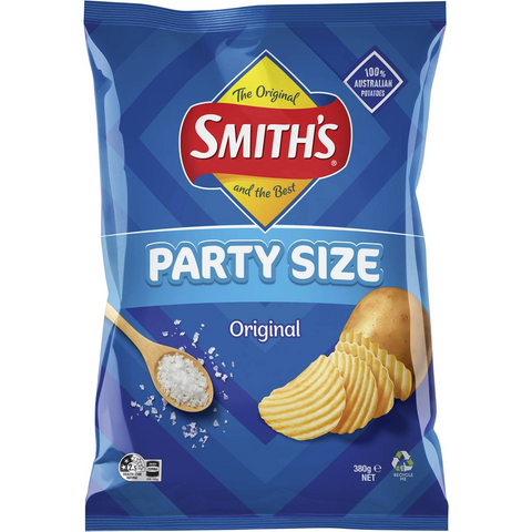 Smith's Crinkle Cut Chips Party Size Original 380g