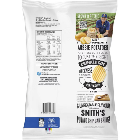 Smith's Crinkle Cut Chips Party Size Original 380g