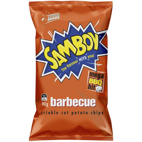 Samboy Samboy Barbecue Crinkle Cut Potato Chips 90g