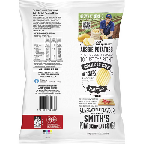 Smith's Crinkle Cut Chilli 170g