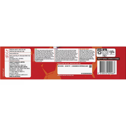 Arnott's Shapes Multipack Crackers Variety 15 Pack