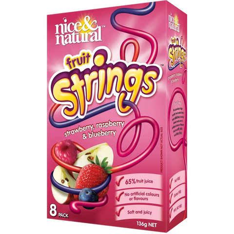 Nice & Natural Fruit Strings Strawberry 136g