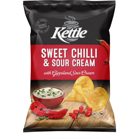 Kettle Sweet Chilli & Sour Cream Potato Chips 165g