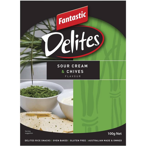 Fantastic Delites Snacks Sour Cream & Chives 100g