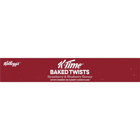 Kellogg's K-time Baked Twists Strawberry & Blueberry Flavour Snack Bars 5 Pack