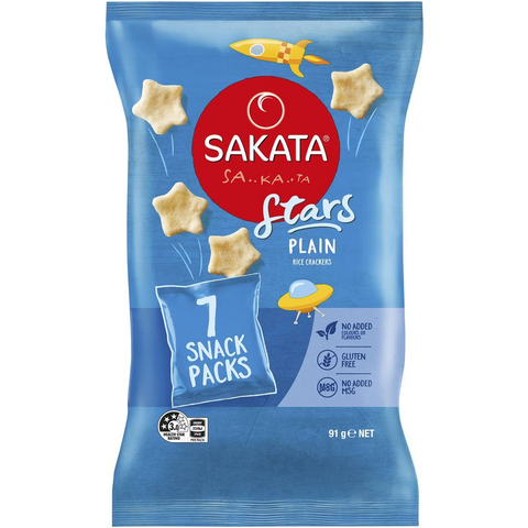 Sakata Stars Snack Sized Original Rice Crackers Multipack 13g X 7 Pack