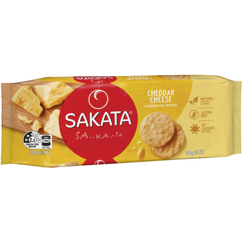 Sakata Rice Crackers Cheddar Cheese 100g