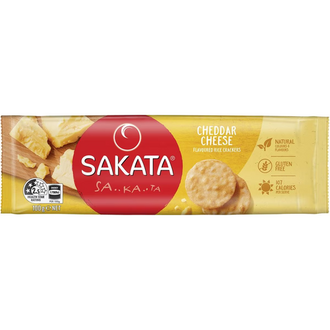 Sakata Rice Crackers Cheddar Cheese 100g