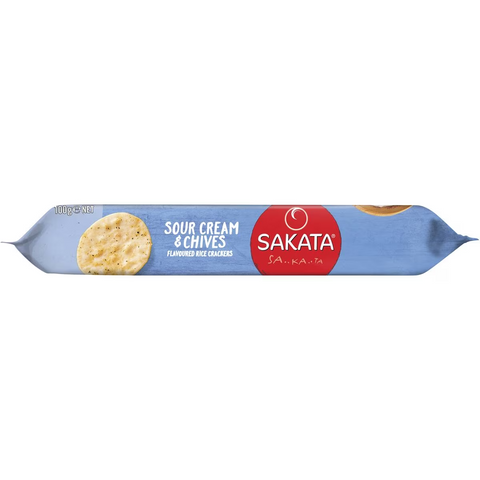 Sakata Rice Crackers Sour Cream And Chives 100g