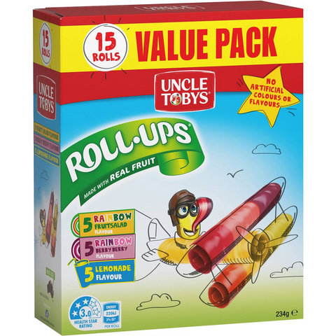 Uncle Tobys Rollups Value Pack 15 Pack