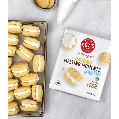 Kez's Kitchen Gluten Free Lemon Cream Melting Moments 190g