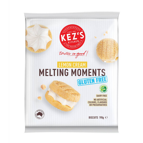 Kez's Kitchen Gluten Free Lemon Cream Melting Moments 190g