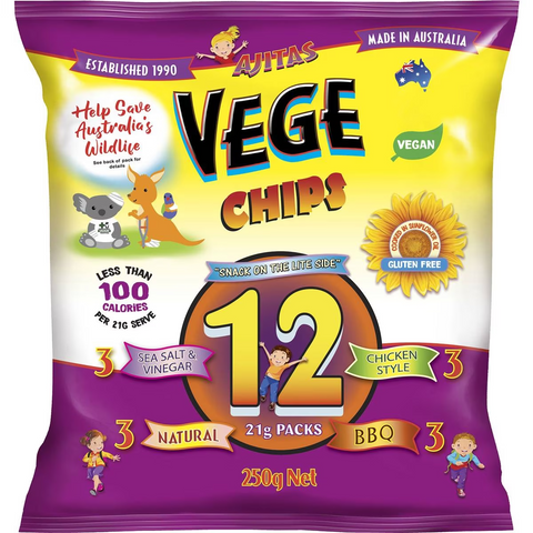 Vege Chips Multi 12 Pack 250g