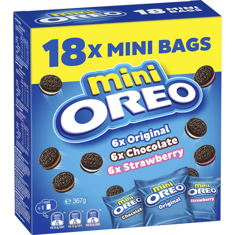 Oreo Minis Cookies Variety Bags 18 Pack 367g