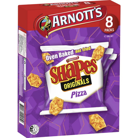 Arnott's Shapes Multipack Crackers Pizza 8 Pack