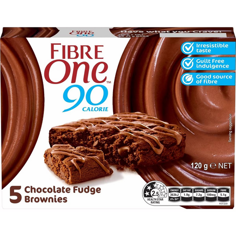 Fibre One 90 Calorie Chocolate Fudge Brownies 5 Pack