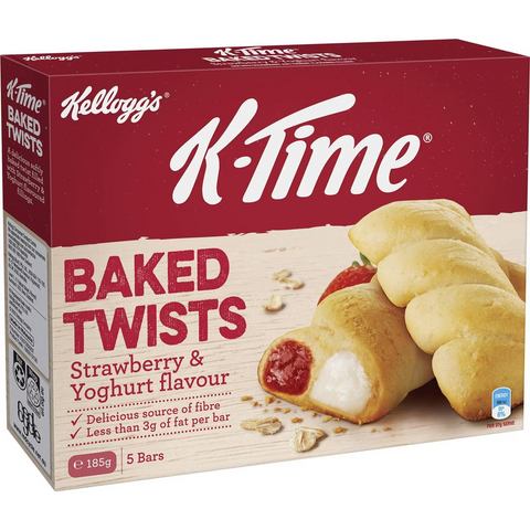 Kellogg's K-time Baked Twists Strawberry & Yoghurt Flavour Snack Bars