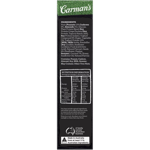 Carman's Protein Bars Coconut, Yoghurt & Roasted Nut 5 Pack