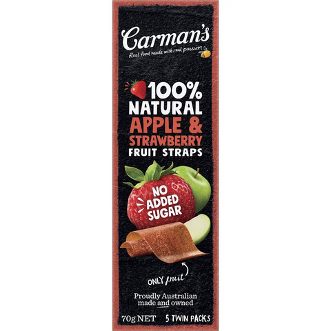 Carman's Fruit Straps Apple & Strawberry Twin Packs 5 Pack