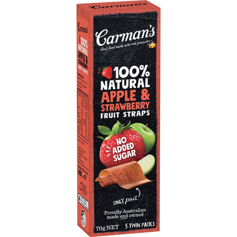 Carman's Fruit Straps Apple & Strawberry Twin Packs 5 Pack