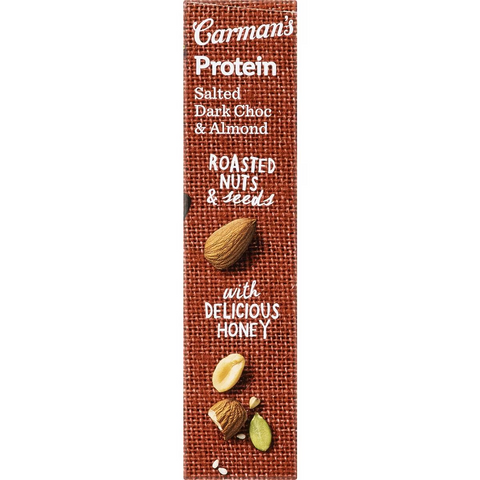 Carman's Protein Bars Salted Dark Choc & Almond 5 Pack