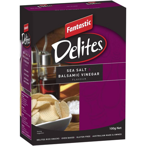 Fantastic Delites Snacks Sea Salt & Balsamic Vinegar 100g