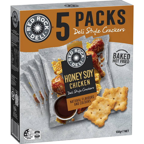 Red Rock Deli Honey Soy Chicken Gourmet Deli Style Crackers Multipack 130g