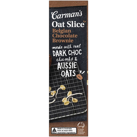 Carman's Oat Slices Belgian Choc Brownies 5 Slices