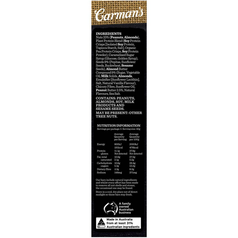 Carman's Protein Bars Salted Caramel Nut Butter 5 Pack