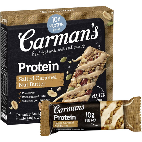 Carman's Protein Bars Salted Caramel Nut Butter 5 Pack