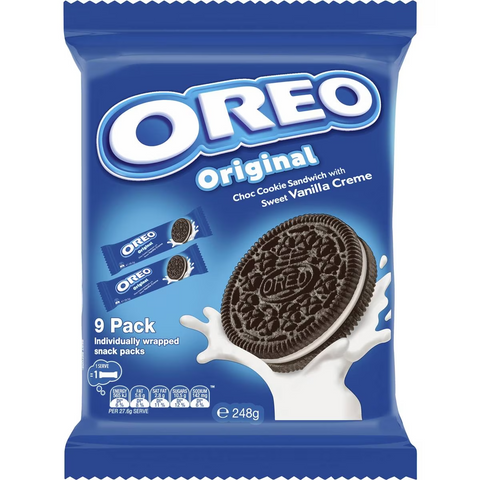 Oreo Grab & Go Original Cookies 9 Pack 248g