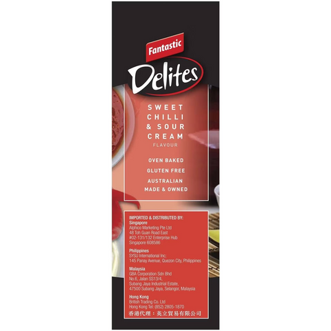 Fantastic Delites Snacks Sweet Chilli & Sour Cream 100g