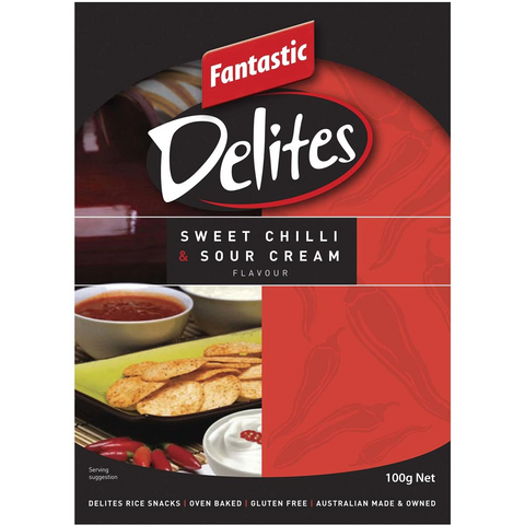 Fantastic Delites Snacks Sweet Chilli & Sour Cream 100g