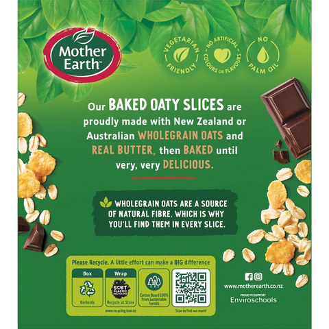 Mother Earth Baked Oat Slices Chocolate Oats 6 Pack