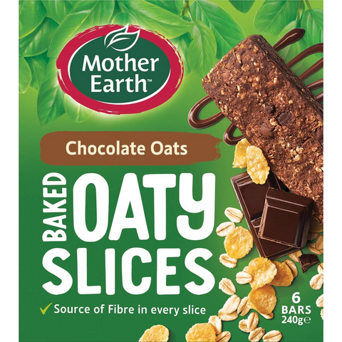 Mother Earth Baked Oat Slices Chocolate Oats 6 Pack